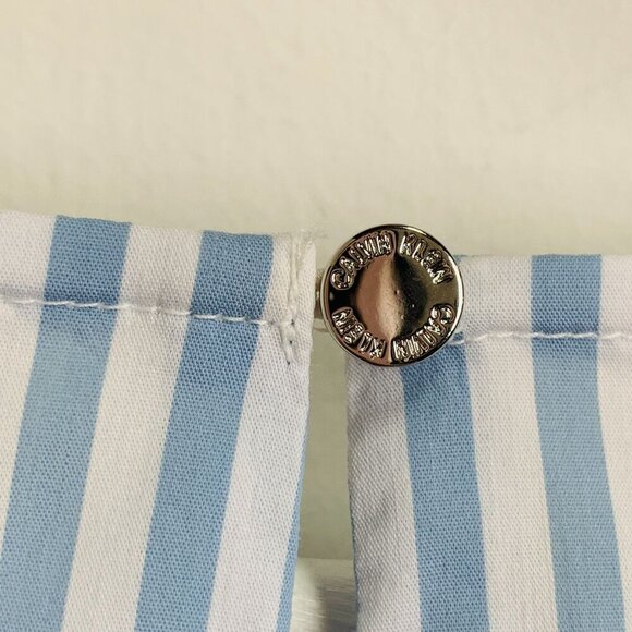 NWT Calvin Klein Striped Tie-Cuff Poplin Top Size M - Picture 14 of 15